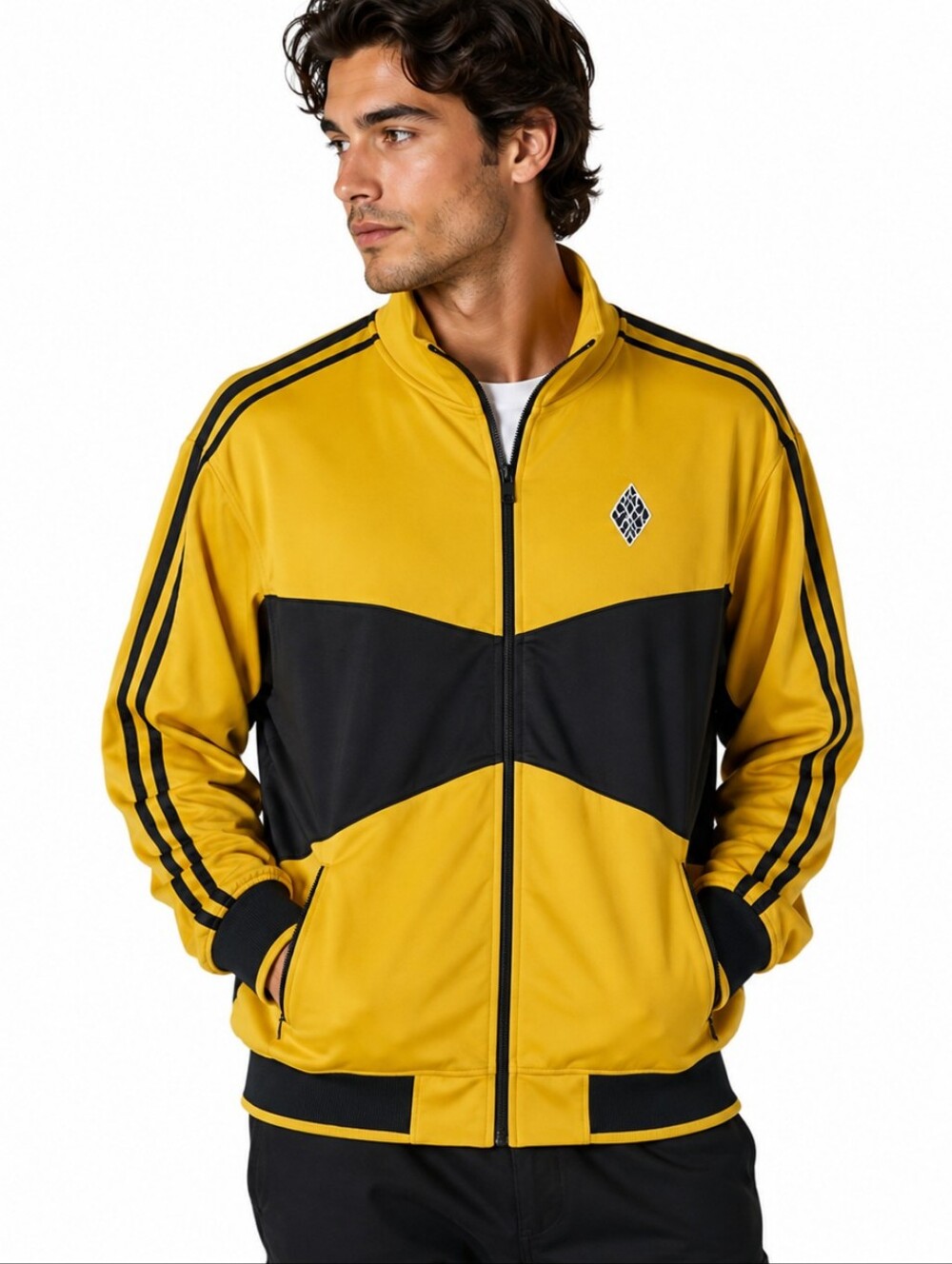 Ovadia & Sons Future Track Jacket L Gold Black Athleisure Streetwear Casual